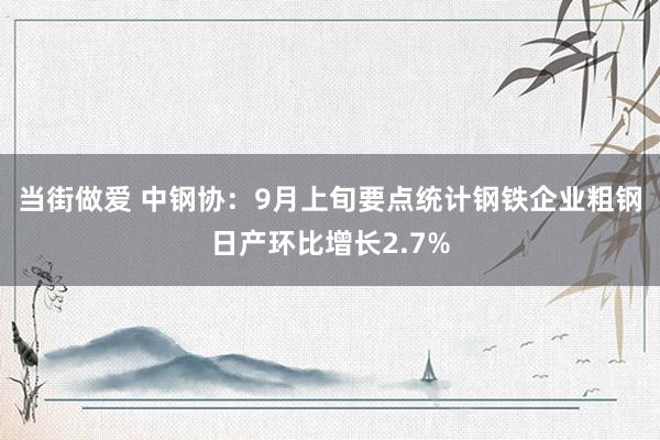 当街做爱 中钢协：9月上旬要点统计钢铁企业粗钢日产环比增长2.7%