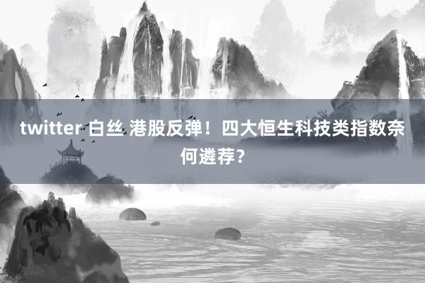 twitter 白丝 港股反弹！四大恒生科技类指数奈何遴荐？