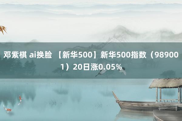 邓紫棋 ai换脸 【新华500】新华500指数（989001）20日涨0.05%