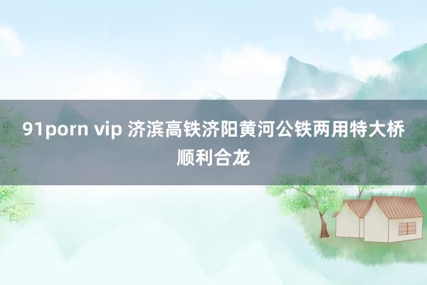 91porn vip 济滨高铁济阳黄河公铁两用特大桥顺利合龙