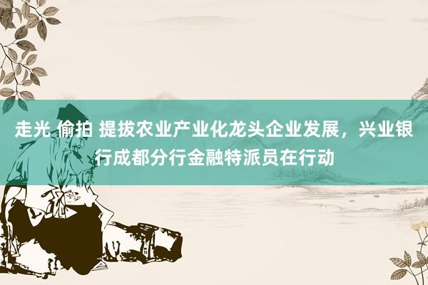 走光 偷拍 提拔农业产业化龙头企业发展，兴业银行成都分行金融特派员在行动