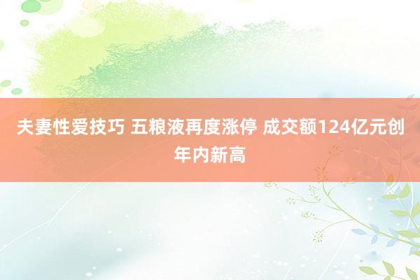 夫妻性爱技巧 五粮液再度涨停 成交额124亿元创年内新高