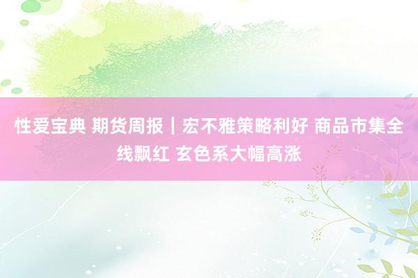 性爱宝典 期货周报｜宏不雅策略利好 商品市集全线飘红 玄色系大幅高涨