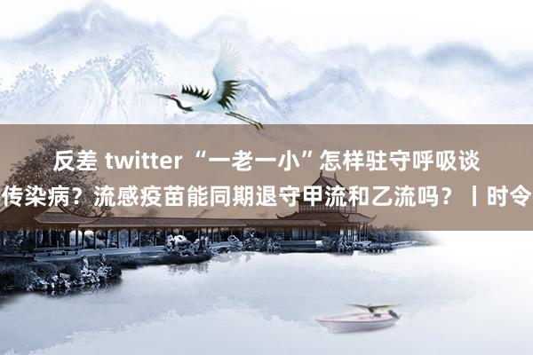 反差 twitter “一老一小”怎样驻守呼吸谈传染病？流感疫苗能同期退守甲流和乙流吗？丨时令