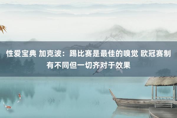 性爱宝典 加克波：踢比赛是最佳的嗅觉 欧冠赛制有不同但一切齐对于效果