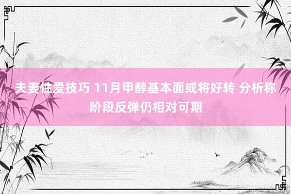 夫妻性爱技巧 11月甲醇基本面或将好转 分析称阶段反弹仍相对可期