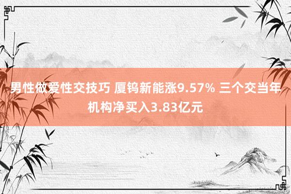 男性做爱性交技巧 厦钨新能涨9.57% 三个交当年机构净买入3.83亿元