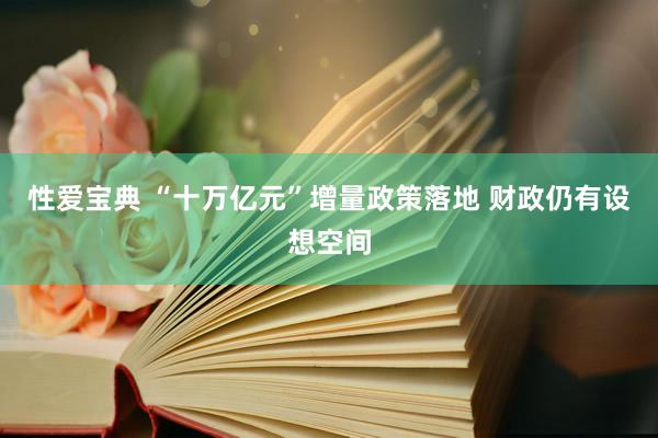 性爱宝典 “十万亿元”增量政策落地 财政仍有设想空间