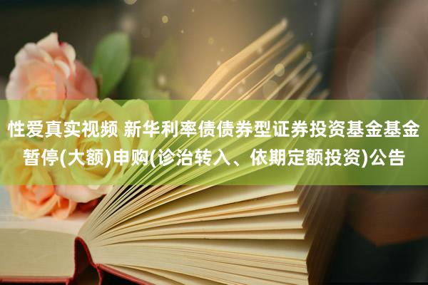 性爱真实视频 新华利率债债券型证券投资基金基金暂停(大额)申购(诊治转入、依期定额投资)公告