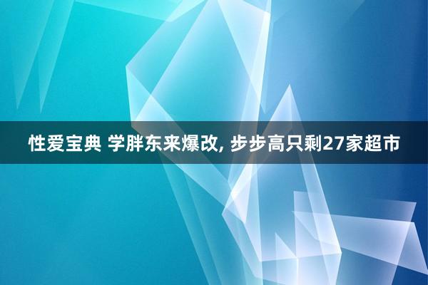 性爱宝典 学胖东来爆改， 步步高只剩27家超市