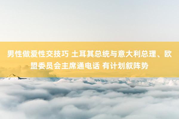 男性做爱性交技巧 土耳其总统与意大利总理、欧盟委员会主席通电话 有计划叙阵势