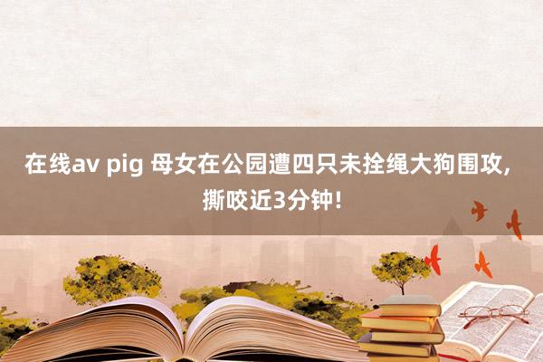 在线av pig 母女在公园遭四只未拴绳大狗围攻， 撕咬近3分钟!