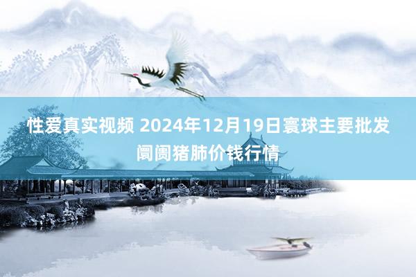 性爱真实视频 2024年12月19日寰球主要批发阛阓猪肺价钱行情