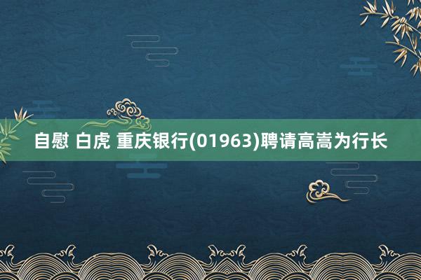 自慰 白虎 重庆银行(01963)聘请高嵩为行长