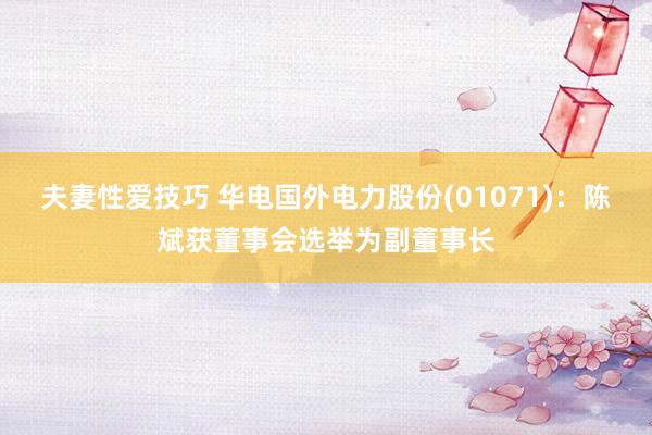 夫妻性爱技巧 华电国外电力股份(01071)：陈斌获董事会选举为副董事长