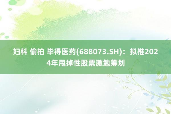 妇科 偷拍 毕得医药(688073.SH)：拟推2024年甩掉性股票激勉筹划