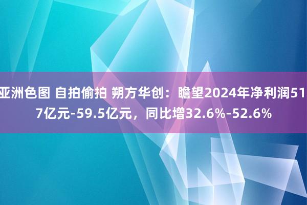 亚洲色图 自拍偷拍 朔方华创：瞻望2024年净利润51.7亿元-59.5亿元，同比增32.6%-52.6%