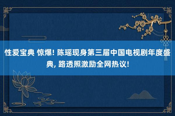 性爱宝典 惊爆! 陈瑶现身第三届中国电视剧年度盛典， 路透照激励全网热议!