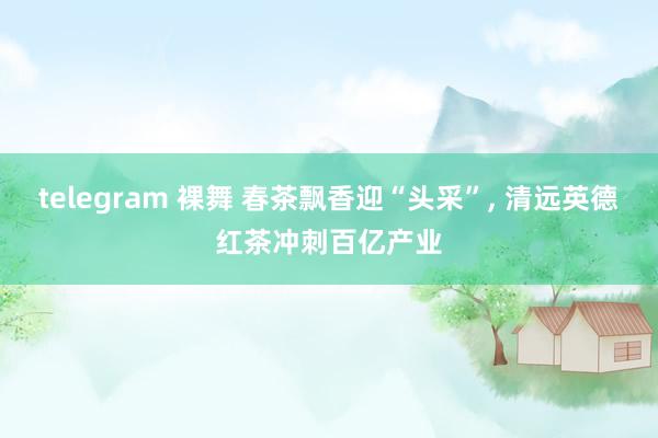 telegram 裸舞 春茶飘香迎“头采”， 清远英德红茶冲刺百亿产业